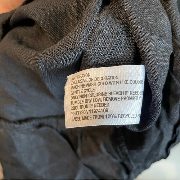 Wild Fable Women's Flutter Short Sleeve Trapeze Dress (Black,M) - Picture 10 of 11